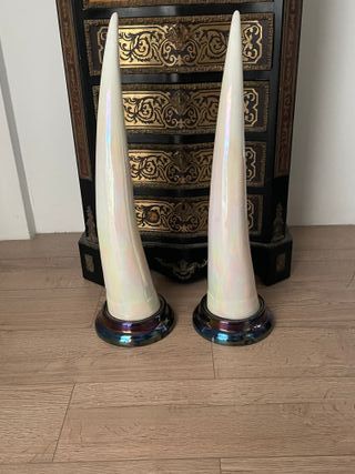 Pareja Colmillos Cerámica Italia