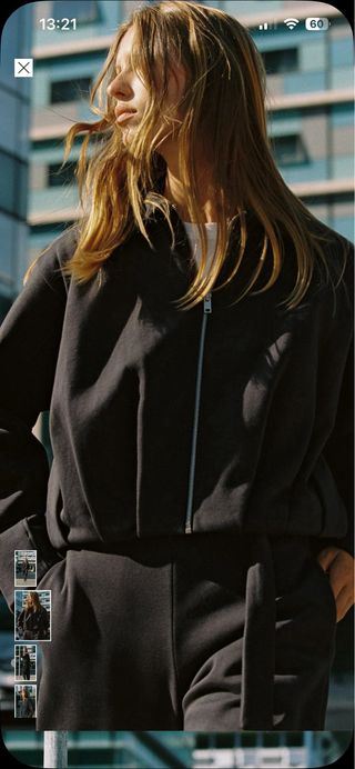 Bomber felpa carbon M Zara