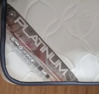 Colchón Viscoelástico + Base Tapizada Gris