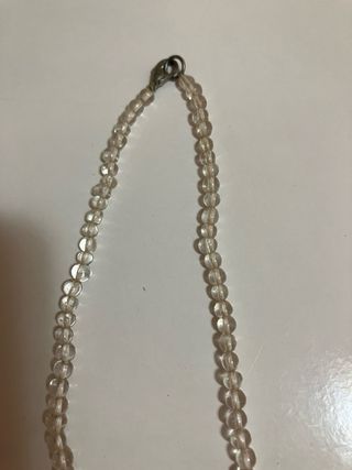 Collar fantasía negro y plateado