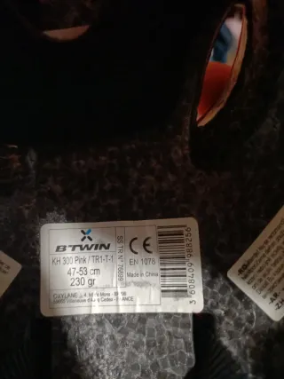 Casco Bici Infantil Btwin Rosa T:47-53