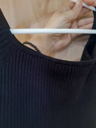 Vestido canalé H&M negro