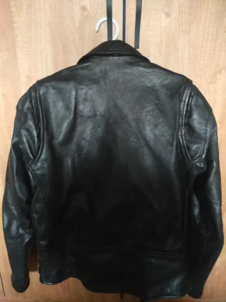 Chaqueta Cuero Cruzada Vintage BMW Talla L