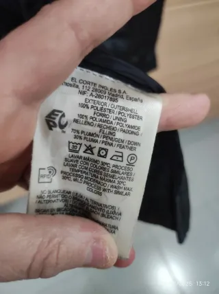 Plumífero Tintoretto Negro Cinturón