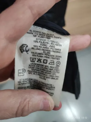 Plumífero Tintoretto Negro Cinturón