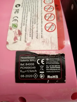 Hoverboard rosa con cargador