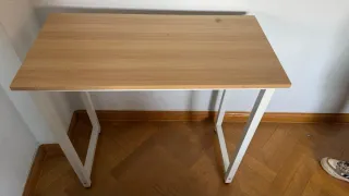 Mesa de escritorio madera y metal
