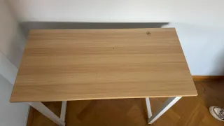 Mesa de escritorio madera y metal