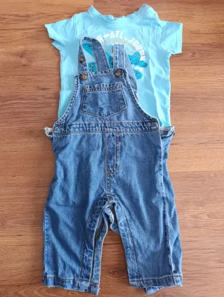 Pack 3 petos y 2 camisetas bebé