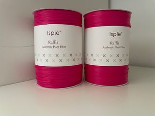 2 gomitoli rafia ISPIE magenta