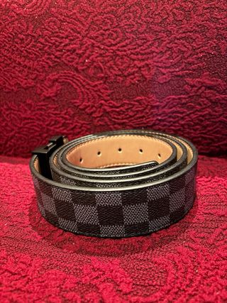 Cintura Louis Vuitton Uomo Grigio Nero