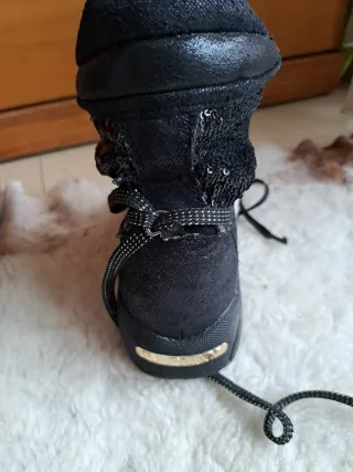 Botín Replay Negro con Lentejuelas