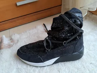 Botín Replay Negro con Lentejuelas