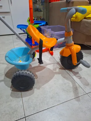 Triciclo Smoby Naranja y Azul