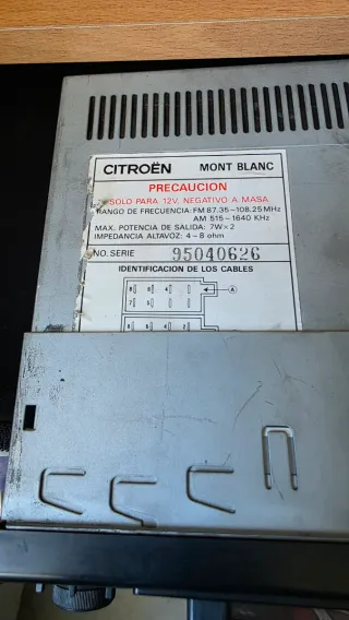 Radio Original Citroen ZX