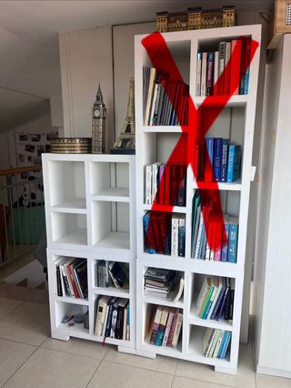 Estantería modular blanca de madera