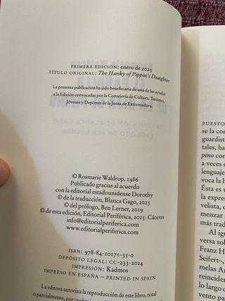 Rosmarie Waldrop./ El pañuelo de la hija de Pipino