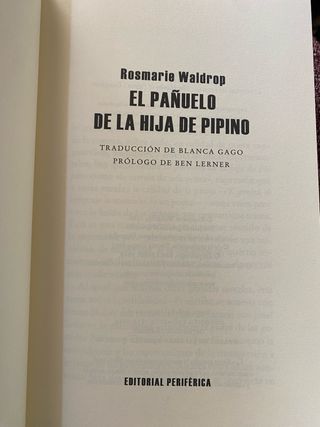 Rosmarie Waldrop./ El pañuelo de la hija de Pipino