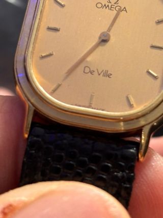 Reloj Omega De Ville Dorado Correa Negra