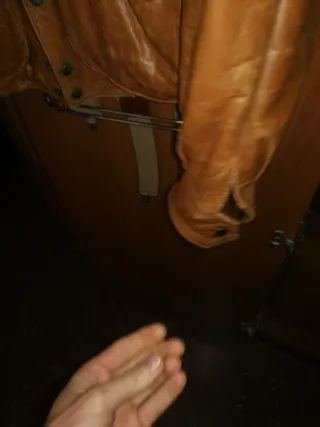 Cazadora Aviador Piel auténtica Marrón Talla XL