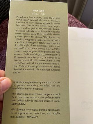 Paola Caridi./ La morera de Jerusalén