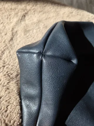 Bolso Tote Piel Zubi Azul