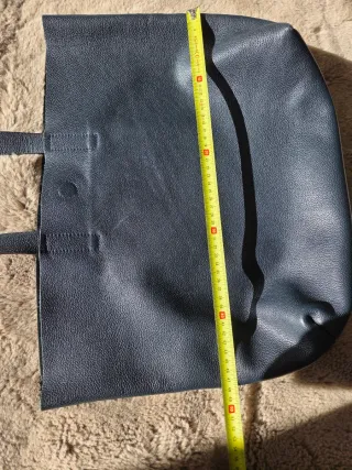 Bolso Tote Piel Zubi Azul