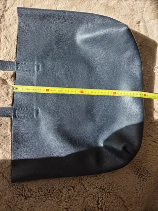 Bolso Tote Piel Zubi Azul