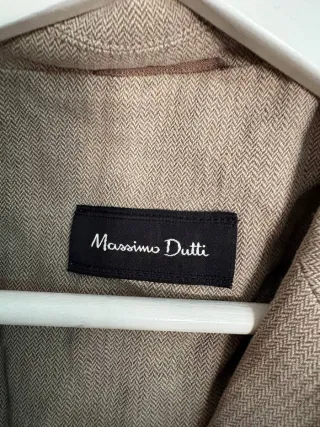 Blazer Massimo Dutti Beige Mujer