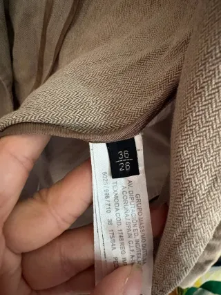 Blazer Massimo Dutti Beige Mujer