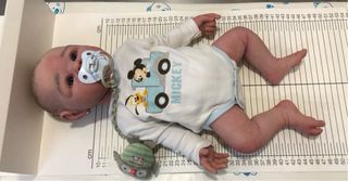 Muñeca Reborn toda silicona con carrito y capota