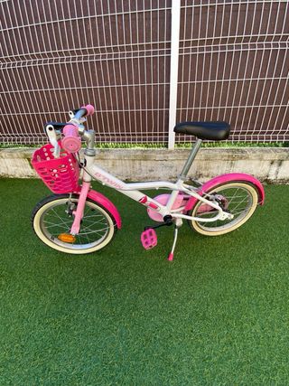 Bicicleta infantil Btwin 14 rosa