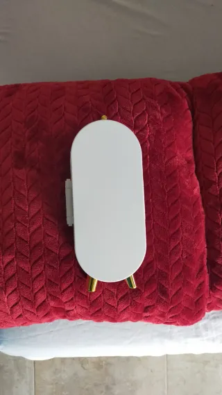 Joyero Organizador Ovalado Blanco y Dorado