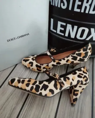 Merceditas tacón leopardo 38