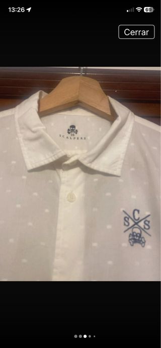 Camisa Scalpers niño talla 16, original