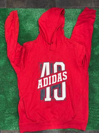Sudadera Adidas Roja con Diseño