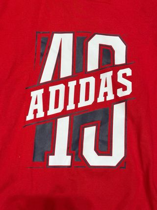 Sudadera Adidas Roja con Diseño