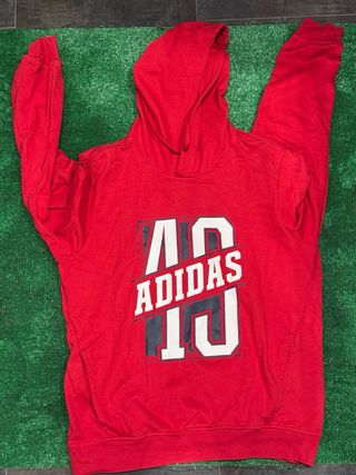 Sudadera Adidas Roja con Diseño