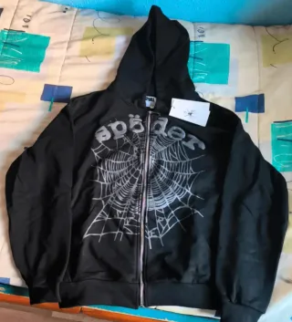 Sudadera Spider Negra con Telaraña
