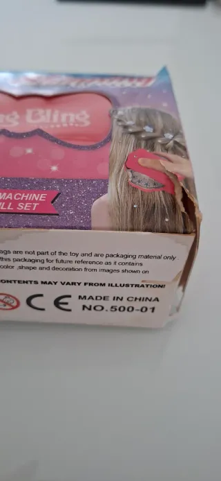 Máquina para poner brillantes en el pelo