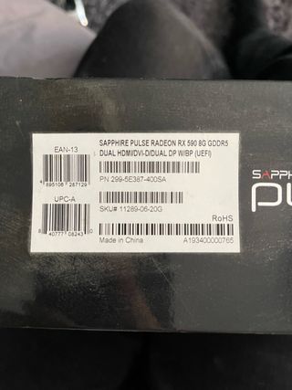 Sapphire RX 590 8GB Tarjeta Gráfica