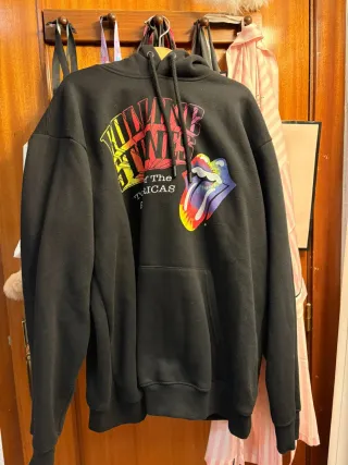 Sudadera Rolling Stones Negra Multicolor