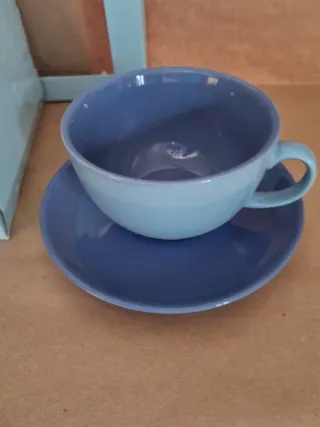 Set 2 tazze con sottotazza ceramica