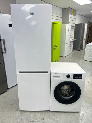 Pack Nevera y Lavadora Blanca