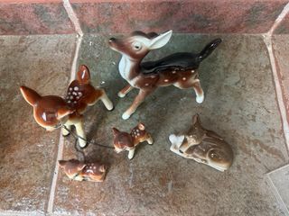 5 Figuras Cervatillos ciervos colección
