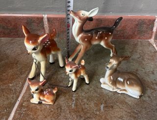5 Figuras Cervatillos ciervos colección