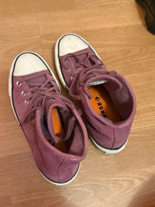 Converse plataforma ante rosa