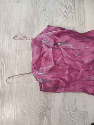 Vestido fiesta rosa fucsia ajustado T40