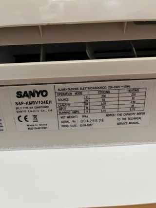 Unidad Aire Acondicionado SANYO. Buen estado!