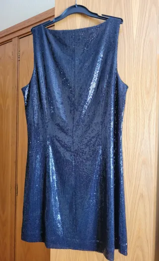 Vestido fiesta lentejuelas azul
